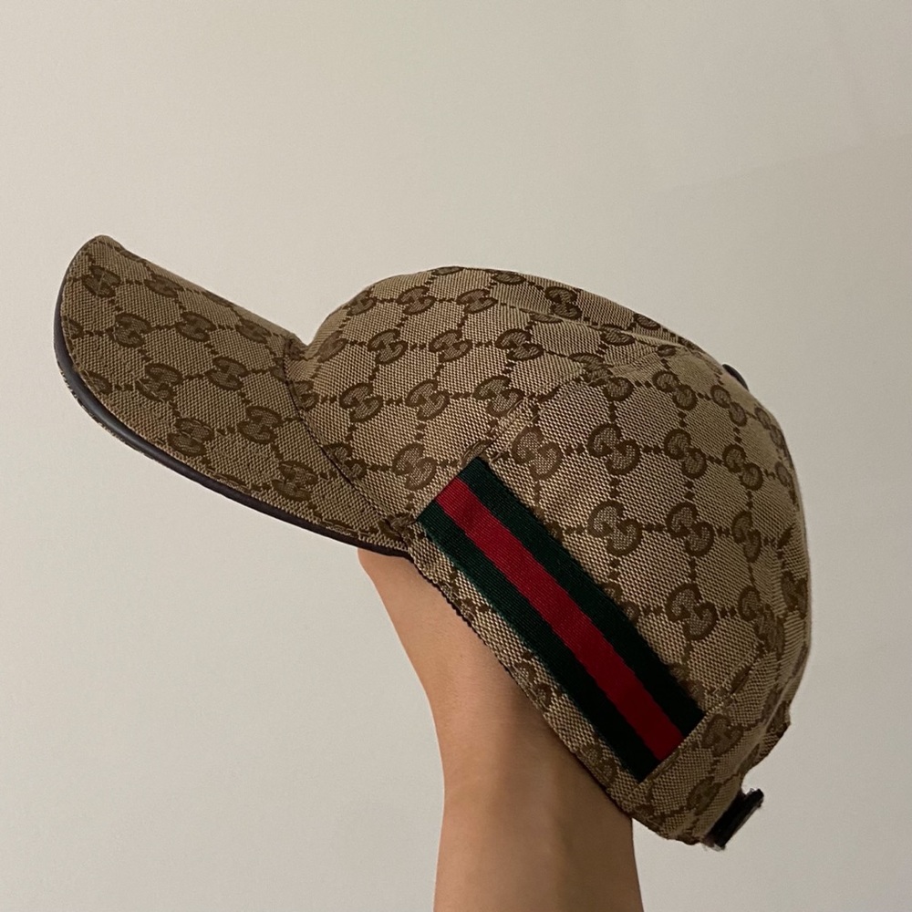 (Unisex) Gucci Canvas Baseball Cap
